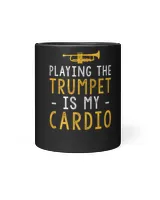 Playing the trumpet is my cardio Black Mug 11oz black 11oz