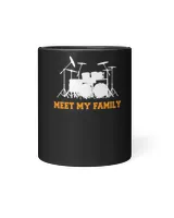 Meet my family drums Limited Edition tee Black Mug 11oz black 11oz