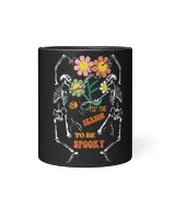 Tis The Season To Be Spooky Dancing Skeletons Pumpkin Flower 82