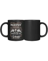 Murphy blood runs through my veins Black Mug 11oz black 11oz