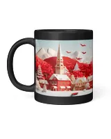 3D Christmas Mug Wrap 11 Black Mug 11oz black 11oz