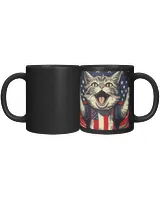 4th July Cat Lover, I Love Meowica Patriotic Funny Happy Cat T-Shirt