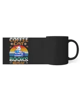 Coffee Cat Book Repeat Black Mug 11oz black 11oz