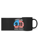 American Flag Never Forget 9.11 Patriot Day Mug Black Mug 11oz black 11oz
