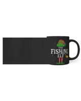 Funny Fishing Christmas (4) Black Mug 11oz black 11oz