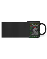 Funny Fishing Christmas (7) Black Mug 11oz black 11oz