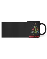 Merry Fishmas Funny Christmas Tree Black Mug 11oz black 11oz