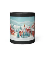3D Christmas Mug Wrap 9 Black Mug 11oz black 11oz