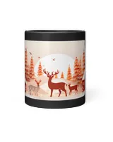 3D Christmas Mug Wrap 22 Black Mug 11oz black 11oz