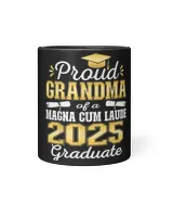 Proud Grandma 2025 Magna Cum Laude Class 2025 Graduate Black Mug 11oz black 11oz
