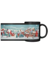 3D Christmas Mug Wrap 9 Black Mug 11oz black 11oz