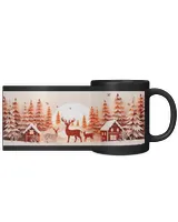 3D Christmas Mug Wrap 22 Black Mug 11oz black 11oz