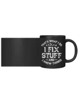 I fix Stuff, funny Black Mug 11oz black 11oz