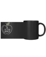 [Kindergarten Teachers]A Is For Apple Pre-K Kindergarten Teacher Student Saying aha280401 Black Mug 11oz black 11oz
