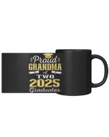 Proud Grandma of Two 2025 Graduates Graduation family Black Mug 11oz black 11oz