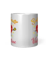 Softball Is My Valentine Mug- Valentine Mugs- Softball Mugs Magic Mug 11oz white 11oz