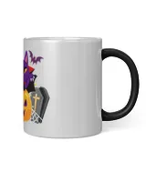 Black Cat Pumpkin Wine Tumbler (12 oz), tombstone coffin demon bat