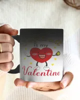 Softball Is My Valentine Mug- Valentine Mugs- Softball Mugs Magic Mug 11oz white 11oz