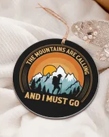 Hiking Trails - The Mountains Are Calling And I Must Go Ornament