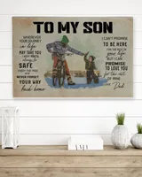 To My Son Ready To Hang Canvas (36X24 inch) white 36x24in