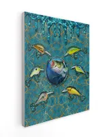 Fishing Ready To Hang Canvas (16x20 inch) white 16x20in
