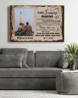 A ma femme Ready To Hang Canvas (30x20 inch) white 30x20in