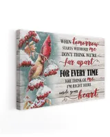 Inside Your Heart | Gift For Wife, Gift For Husband, Northern Cardinal Canvas.