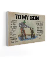To My Son Ready To Hang Canvas (24x16 inch) white 24x16in