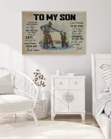 To My Son Ready To Hang Canvas (24x16 inch) white 24x16in