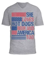 Unisex Jersey SS V-Neck T-Shirt
