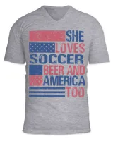 Unisex Jersey SS V-Neck T-Shirt