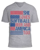 Unisex Jersey SS V-Neck T-Shirt