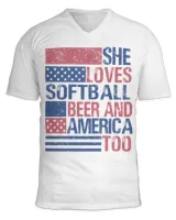 Unisex Jersey SS V-Neck T-Shirt