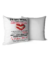 To my wife Cotton Drill Pillow (Dual Sided) white 16x16in