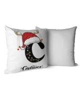 CADIEUX Christmas Cotton Drill Pillow (Dual Sided) white 16x16in