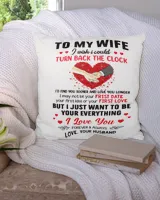 To my wife Cotton Drill Pillow (Dual Sided) white 16x16in