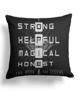 OPIE The Myth The Legend Cotton Drill Pillow (Dual Sided) black 16x16in