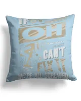 Cotton Drill Pillow (Dual Sided)