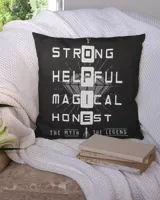 OPIE The Myth The Legend Cotton Drill Pillow (Dual Sided) black 16x16in
