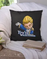 You are welcome -  bitcoin style - pillow crypto Cotton Drill Pillow (Dual Sided) black 16x16in