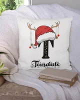 TEASDALE Christmas Cotton Drill Pillow (Dual Sided) white 16x16in