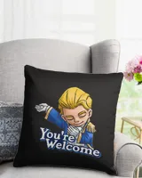 You are welcome -  bitcoin style - pillow crypto Cotton Drill Pillow (Dual Sided) black 16x16in