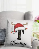 TEASDALE Christmas Cotton Drill Pillow (Dual Sided) white 16x16in