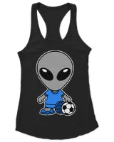 Football T- Shirt Soccer Football Gray Alien Extraterrestrial T- Shirt
