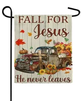 Fall For Jesus He Never Leaves House Flag , Yard Flag
