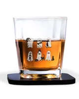 Decanter Set Full - 4 Glasses + 4 Coasters