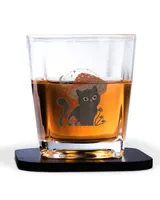 Decanter Set Full - 4 Glasses + 4 Coasters