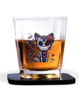 Decanter Set Full - 4 Glasses + 4 Coasters