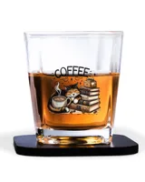 Decanter Set Full - 4 Glasses + 4 Coasters