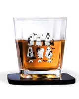 Decanter Set Full - 4 Glasses + 4 Coasters